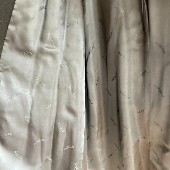 Aquascutum London Vintage Wool Cashmere Black Long Pea Coat size 6 - Picture 8 of 9